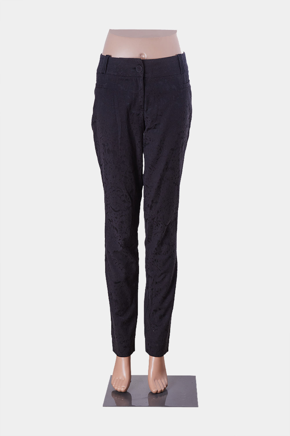 REVIEW Black Baroque Fabric Mid Rise Trousers