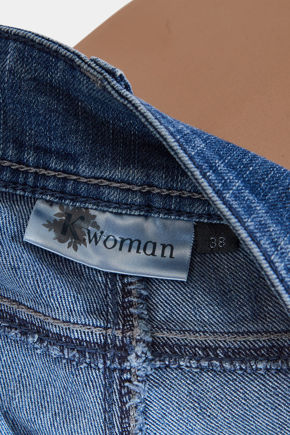K Woman Blue Low Rise Boot Cut Jeans