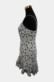 PILGRIM White, Black Polka Dot Frill Dress