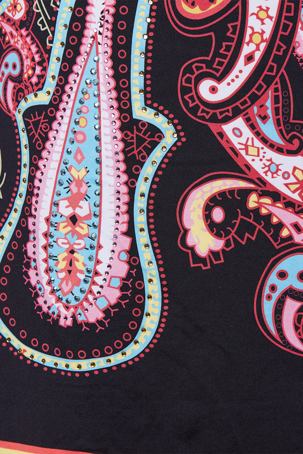 Nsc Studio Collection Black Rhinestone Pattern Slinky Dress