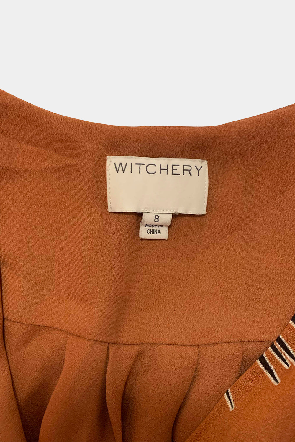 WITCHERY Rust Orange Dress
