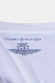 Tommy Hilfiger White V Neck T Shirt with Logo