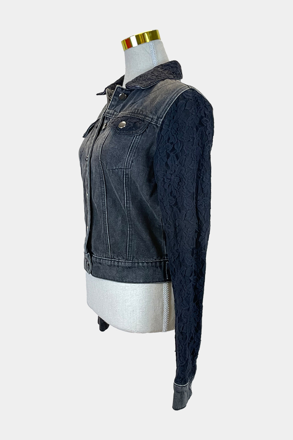 Neon Hart Black Denim Jacket