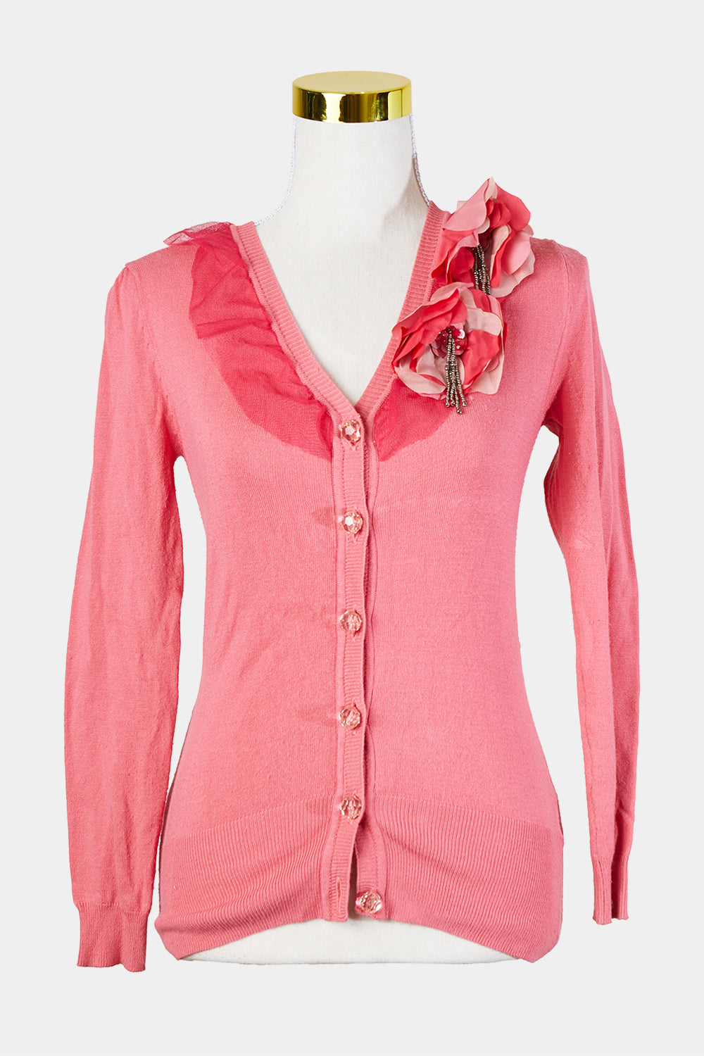 Alannah Hill Piink Flower Deteail Cardigan