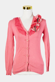Alannah Hill Piink Flower Deteail Cardigan