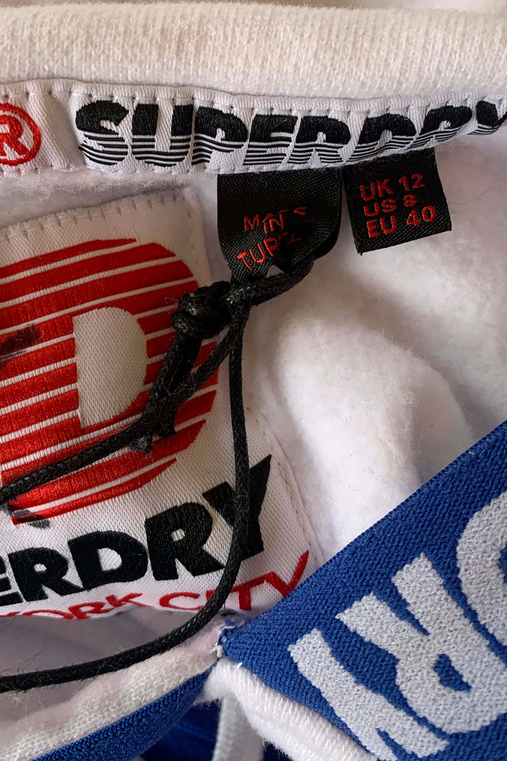 SUPERDRY White And Blue Hoodie Dress