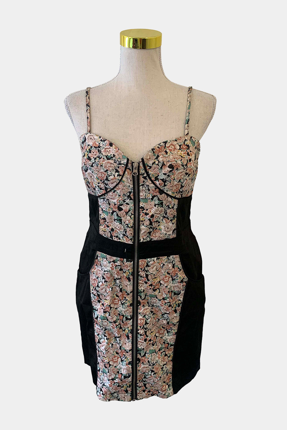 Mink Pink  Black Floral Dress