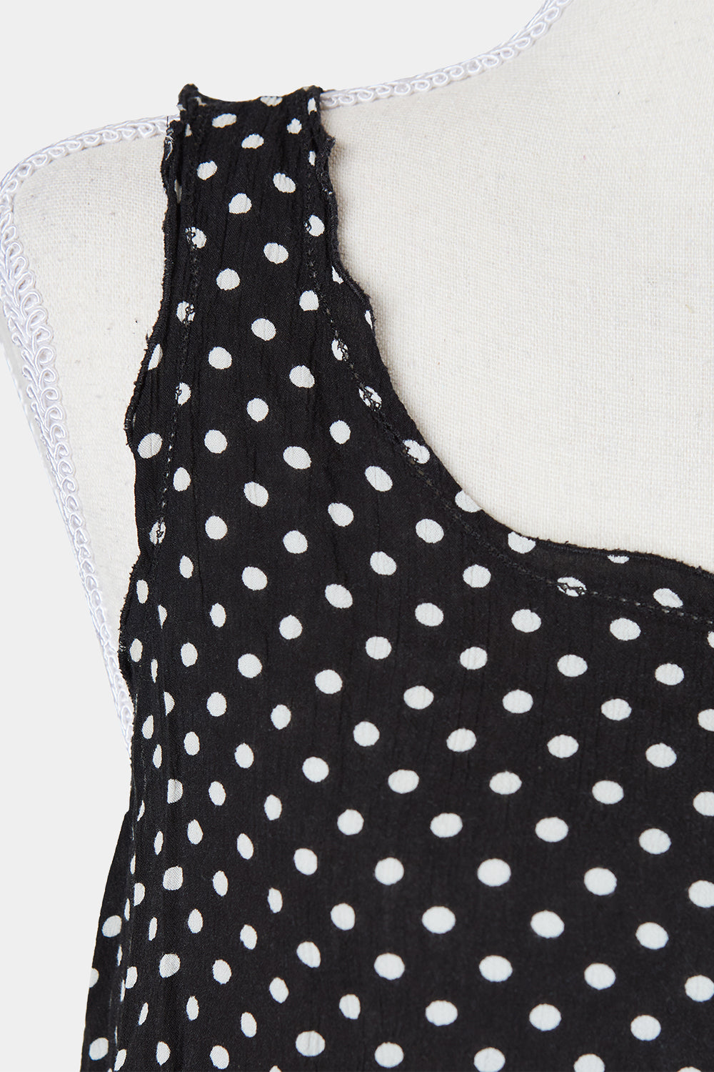 LUSH Black and White Polkadot Tank Top