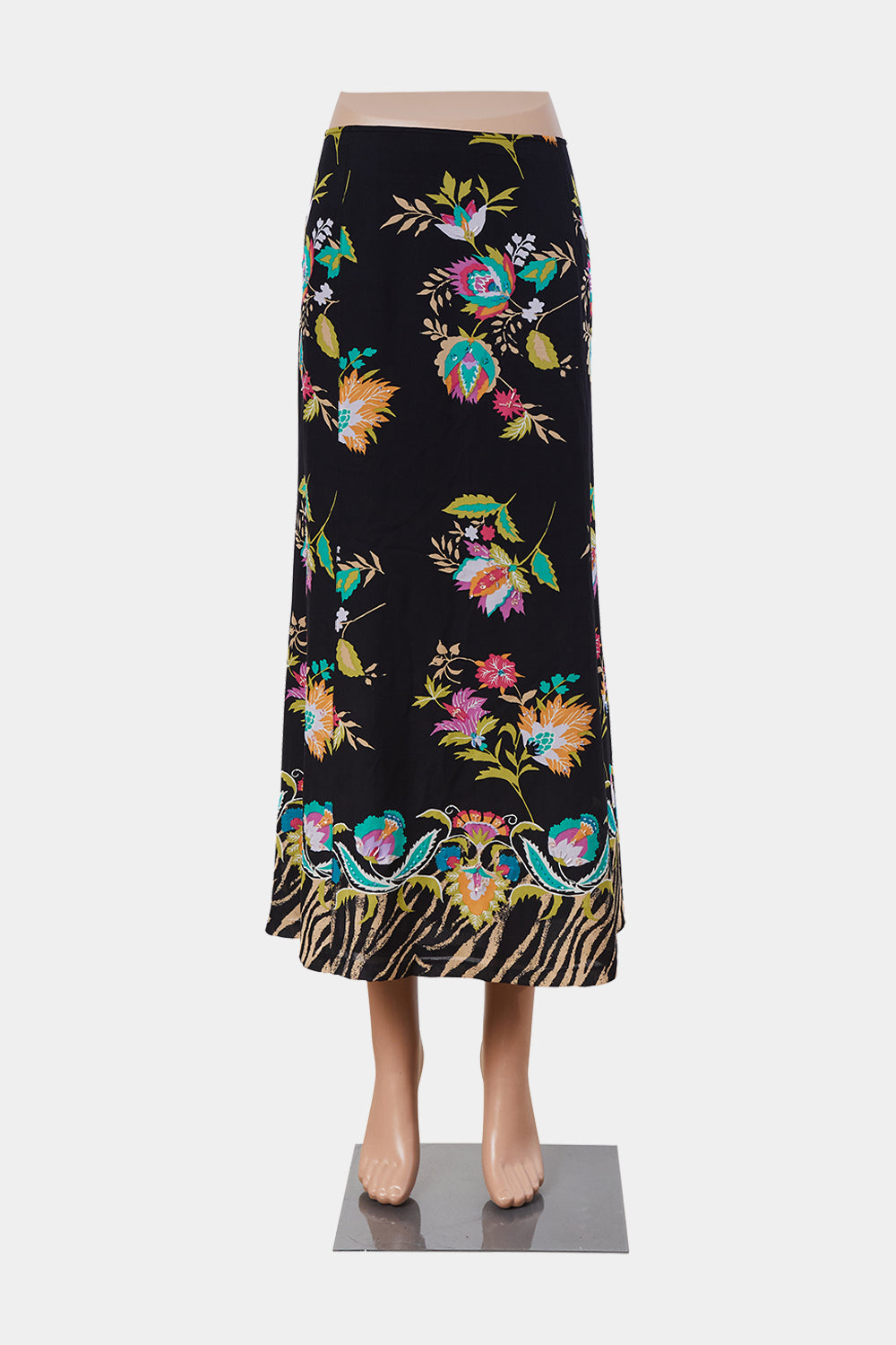 Peck And Peck Collection Black Floral Sequinned Midi Skirt