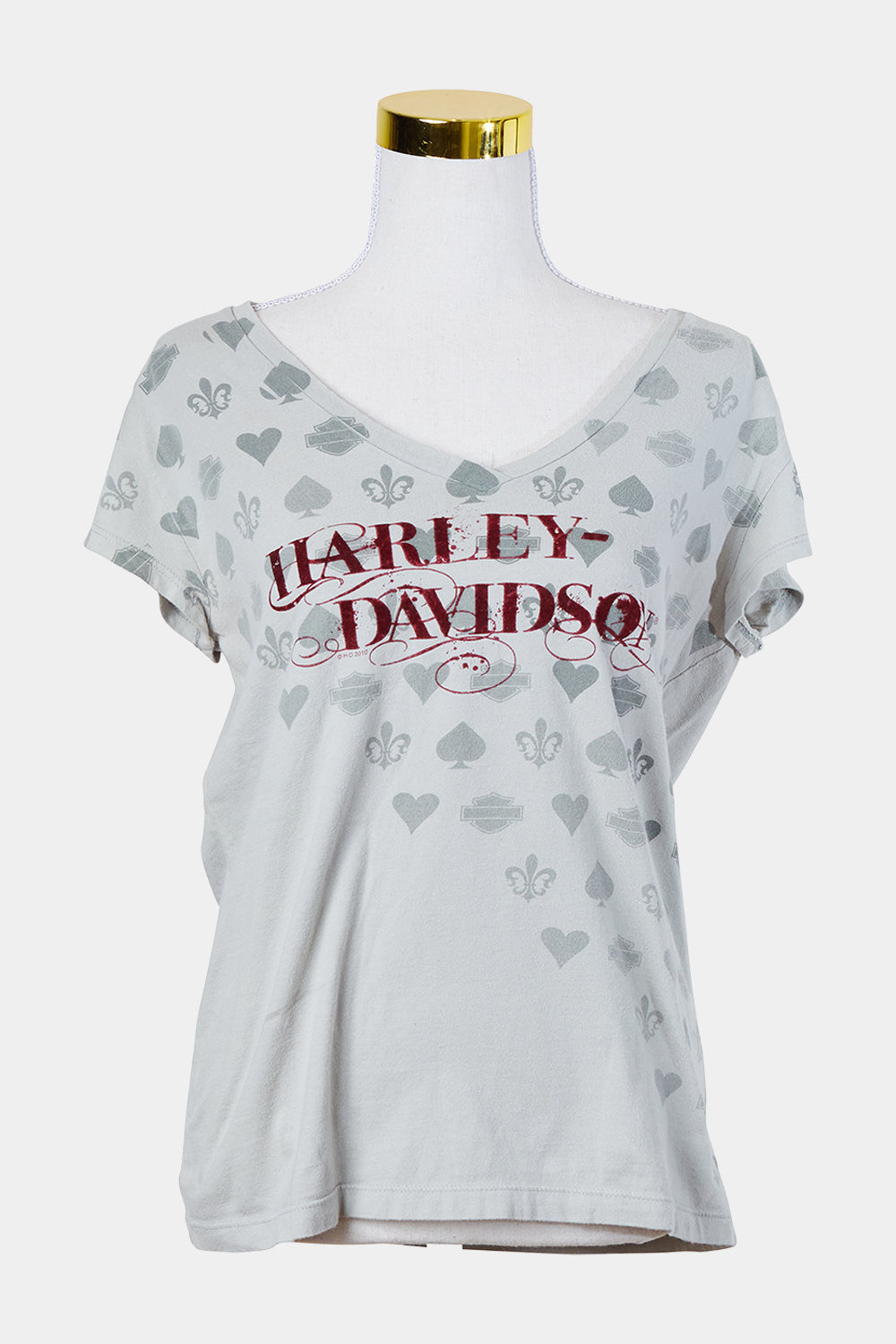 Harley Davidson Green Velvet Logo Print T Shirt