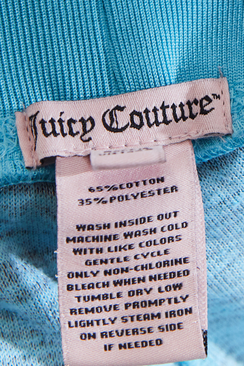 Juicy Couture Blue Velour Track Pants