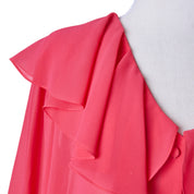 Lisa Ho Fuschia Frill Neck Blouse