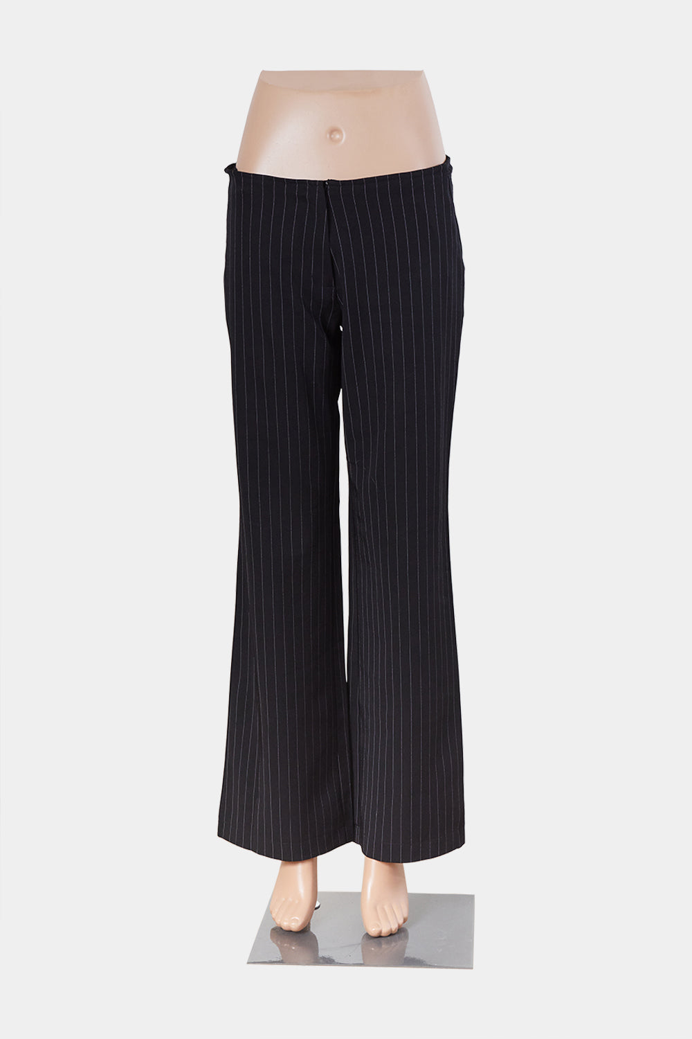 Assorted Brands Black Pinstripe Low Rise Trousers