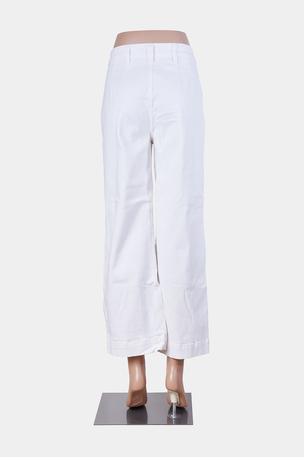 GLASSONS White High Waisted Straight Pants