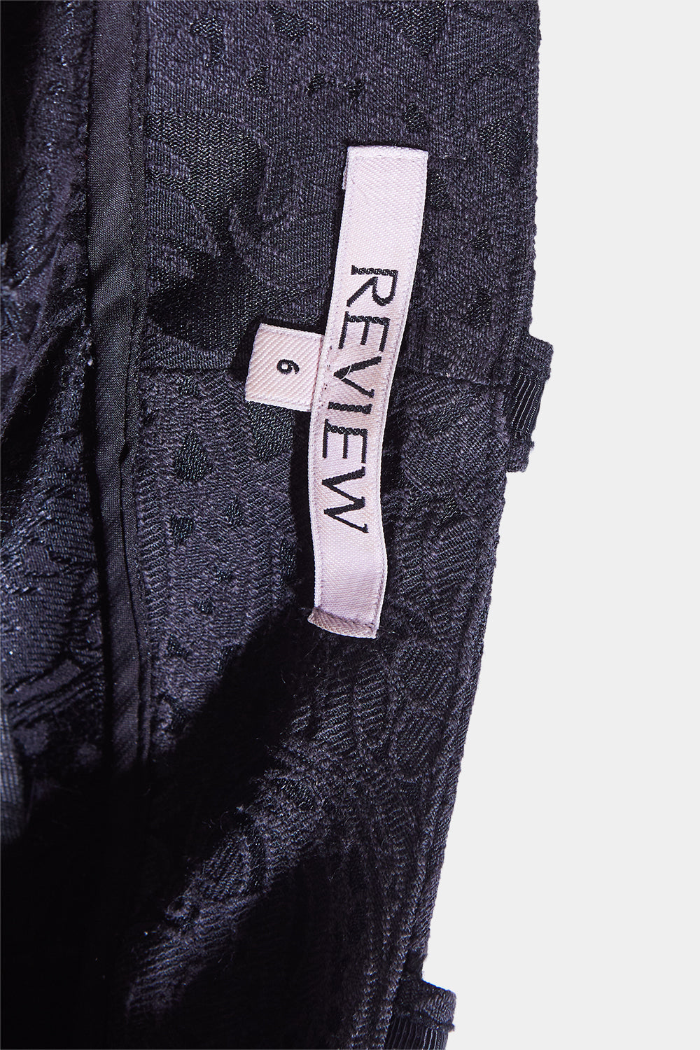 REVIEW Black Baroque Fabric Mid Rise Trousers