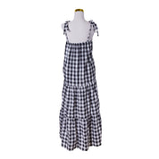 Ess The Label Black and White Check Tiered Summer Dress