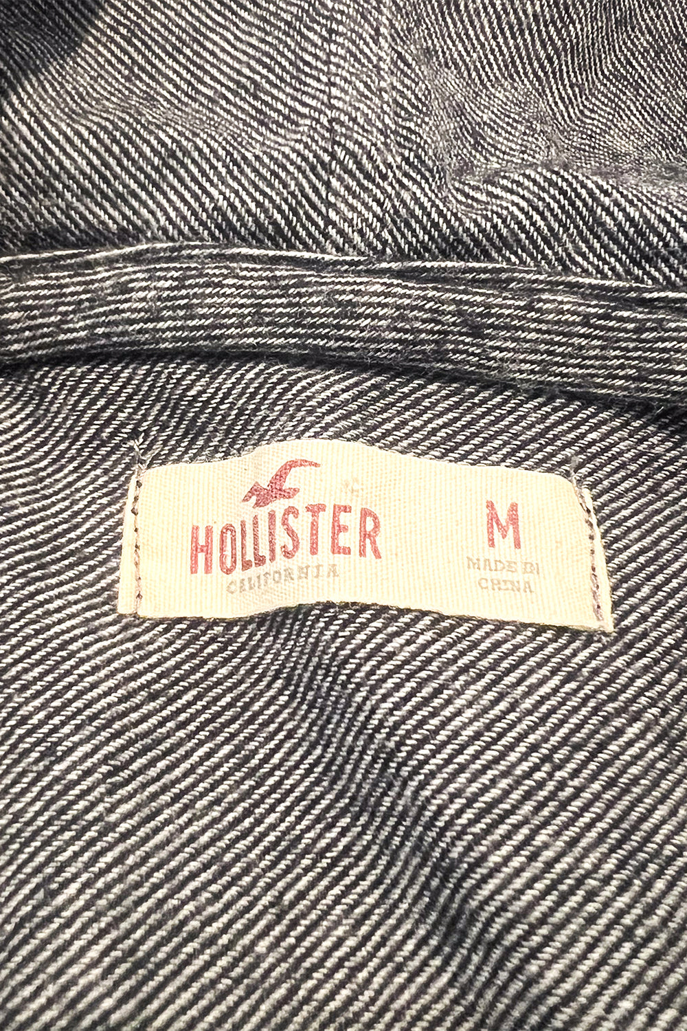 HOLLISTER Mid Blue Flannel Hooded Shirt