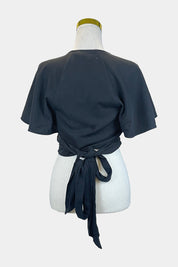 ZIMMERMANN Black Wrap Blouse