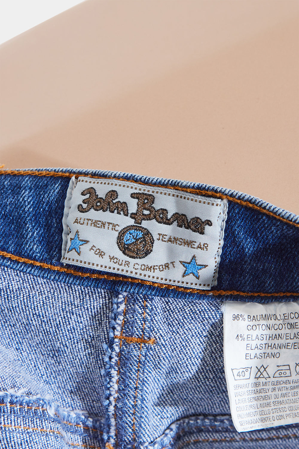 John Bamer Blue Mid Rise Bootcut Jeans