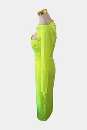 Alex Perry Neon Yellow Dress