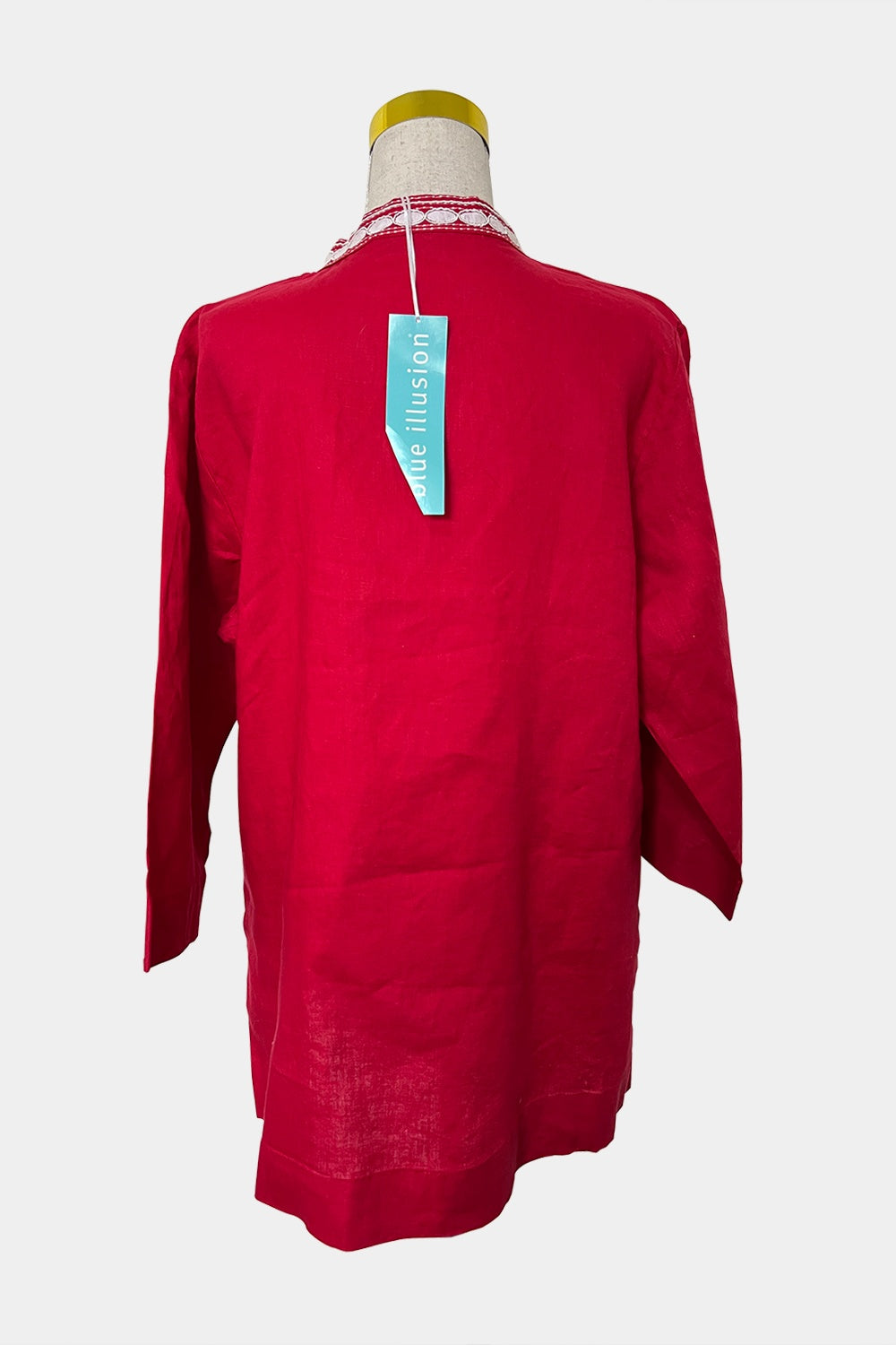 Blue Illusion Red Top