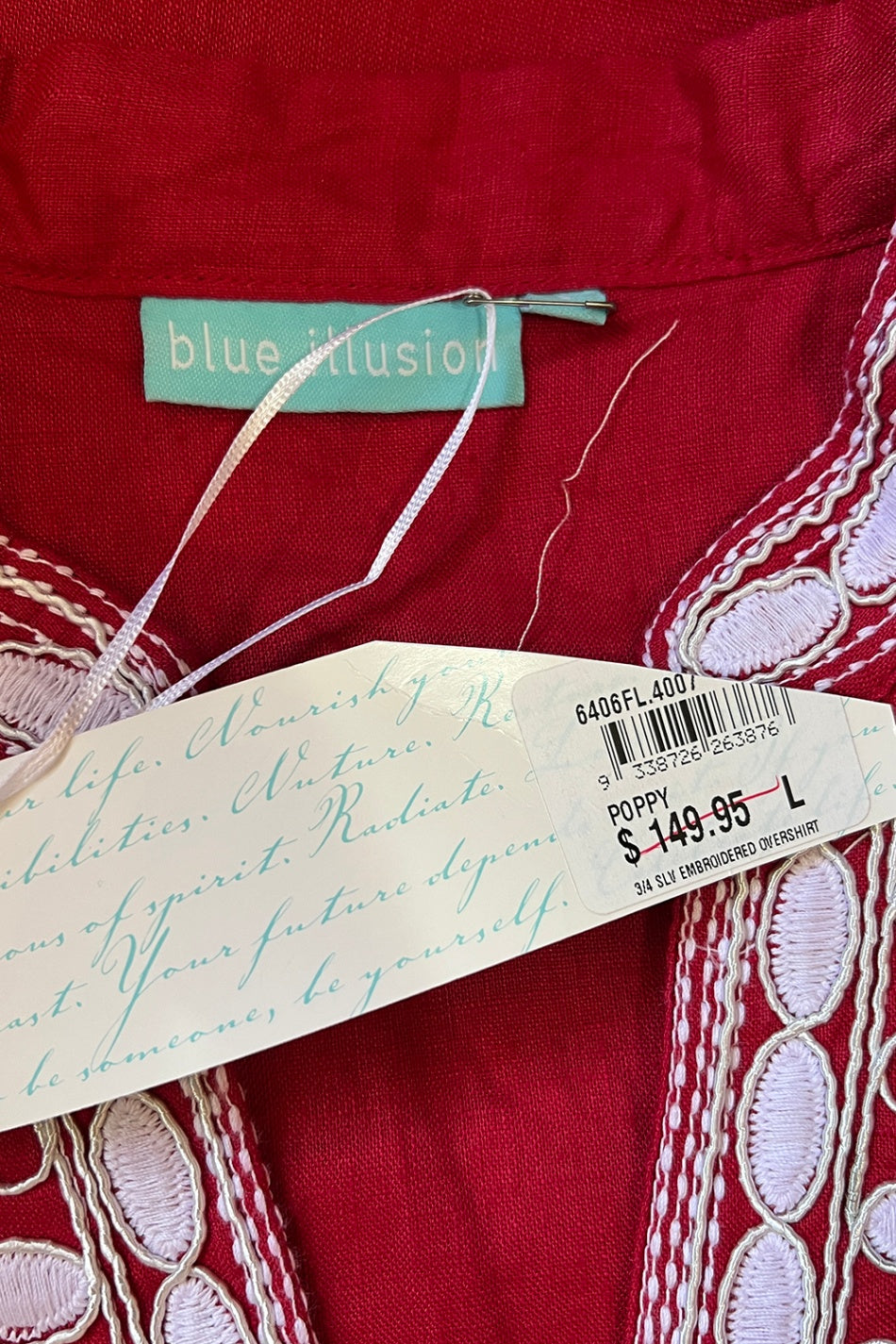 Blue Illusion Red Top