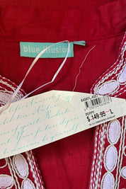 Blue Illusion Red Top