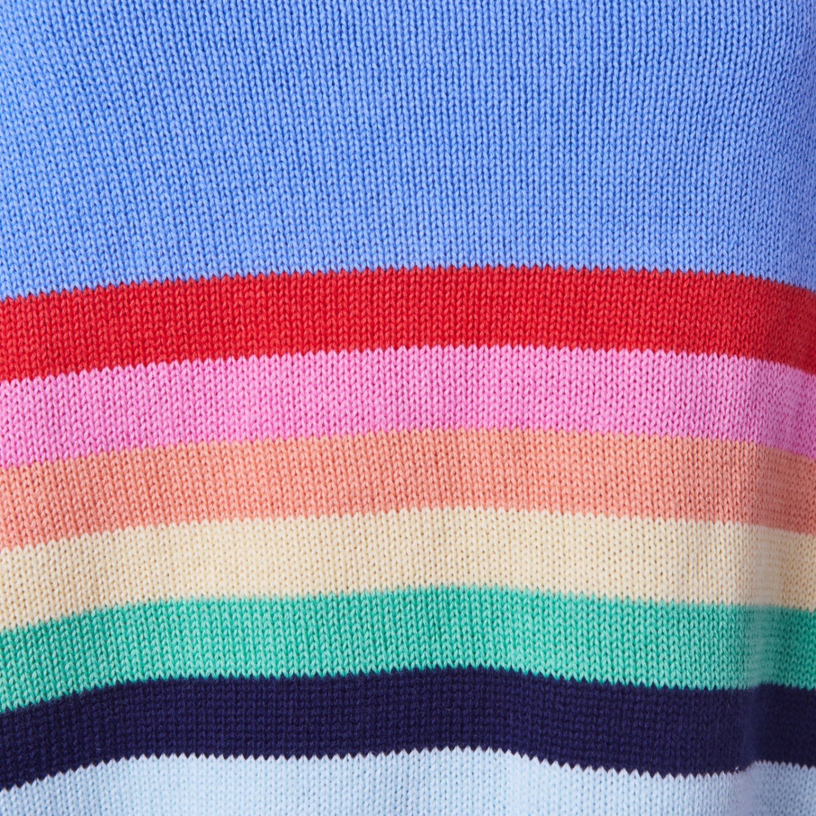 ALESSANDRA Blue and Rainbow Knit Sweater