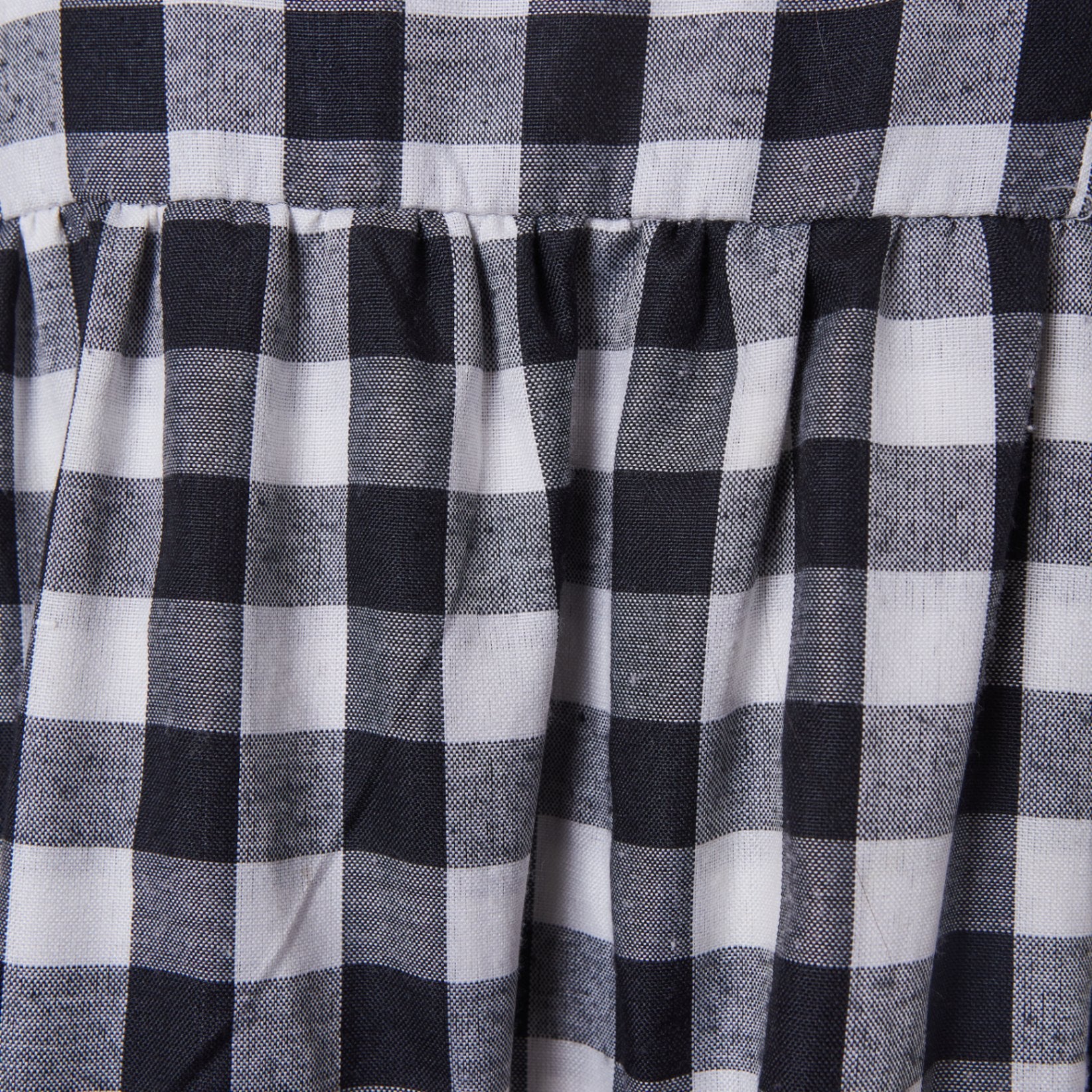 Ess The Label Black and White Check Tiered Summer Dress