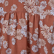 Paul And Joe Rust Floral long Tiered Sleeveless Dress