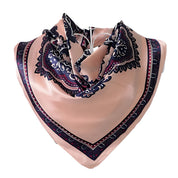 Anyyou Fashion Premium Satin Square Scarf – Khaki Silk-Feel Neckwrap for Women