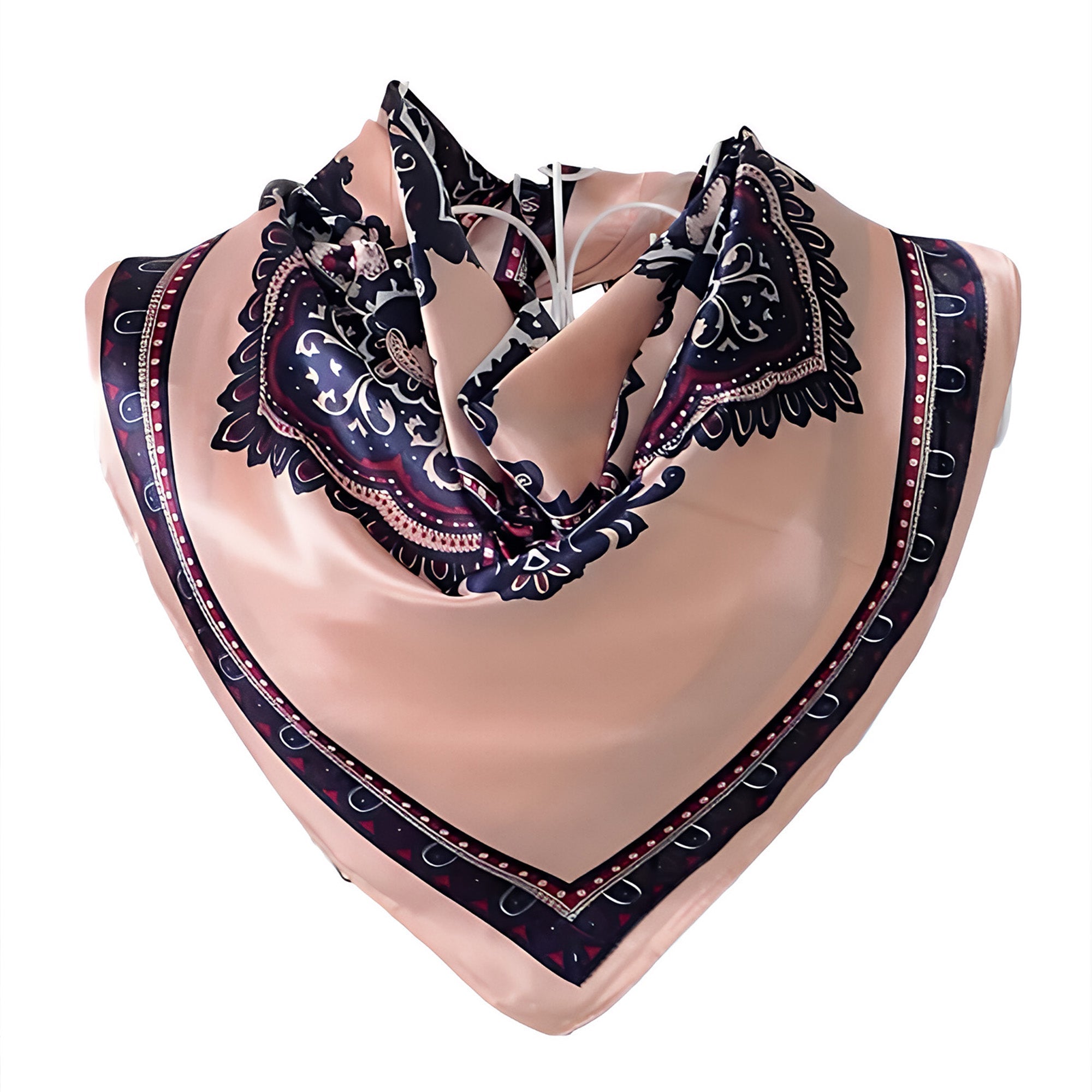 Anyyou Fashion Premium Satin Square Scarf – Khaki Silk-Feel Neckwrap for Women