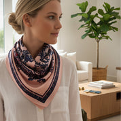 Anyyou Fashion Premium Satin Square Scarf – Khaki Silk-Feel Neckwrap for Women