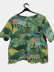Green Princess Highway Linen Shirt Size 10