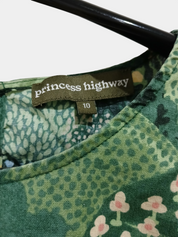 Green Princess Highway Linen Shirt Size 10