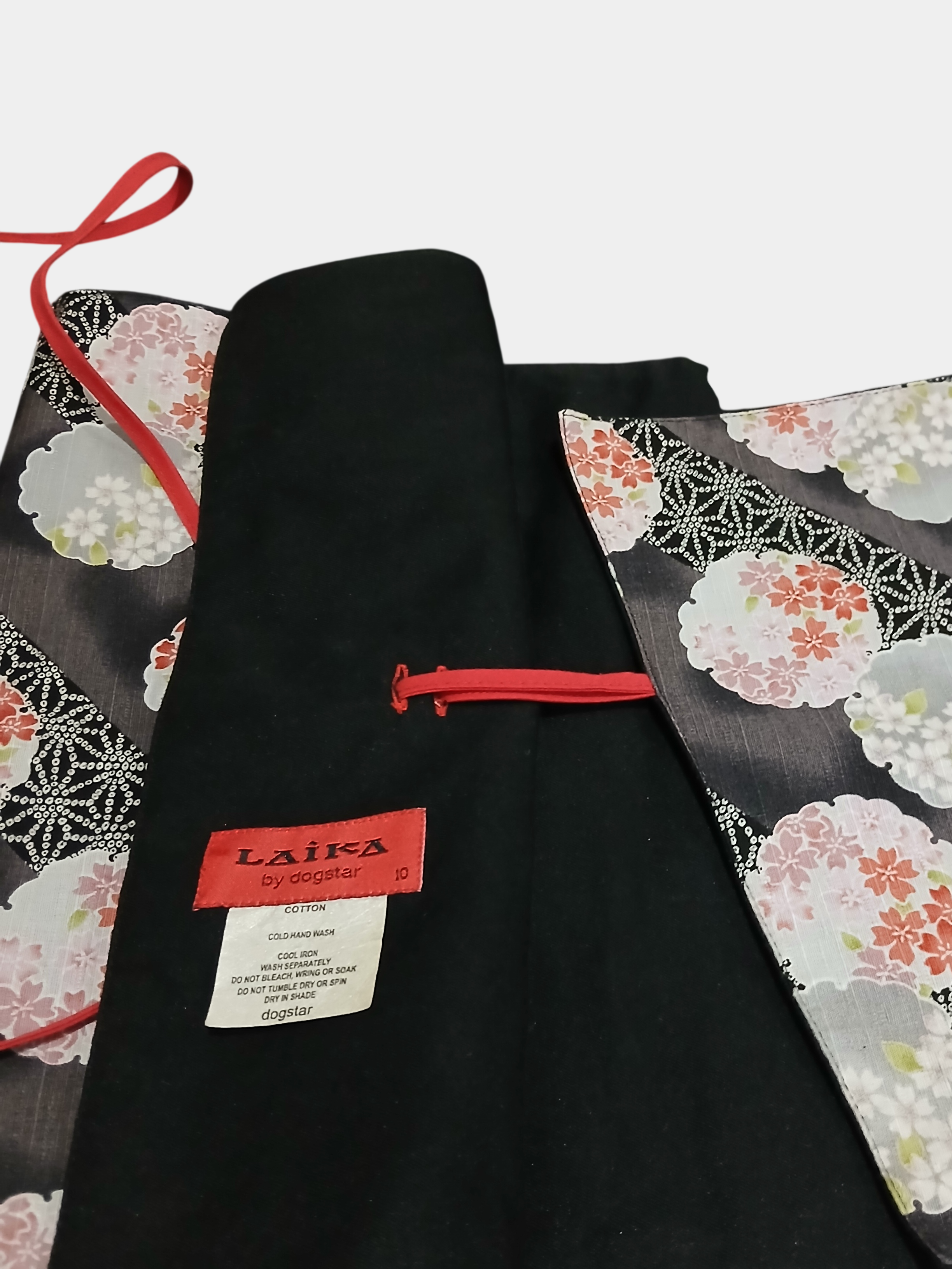 Grey and Pink Print Dogstar Obi Belt Size 10