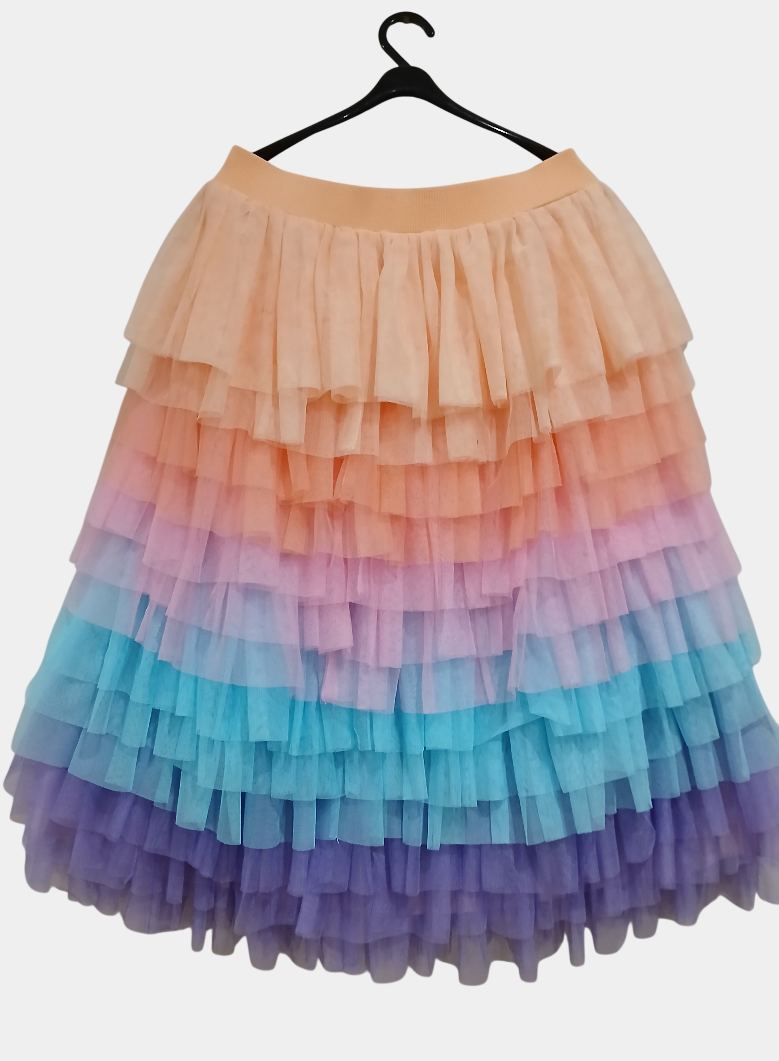 Confetti Rebels Rainbow Tutu Maxi Skirt 2XL