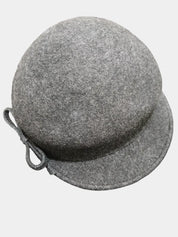 Grey Madison Avenue Wool Felt Winter Cap