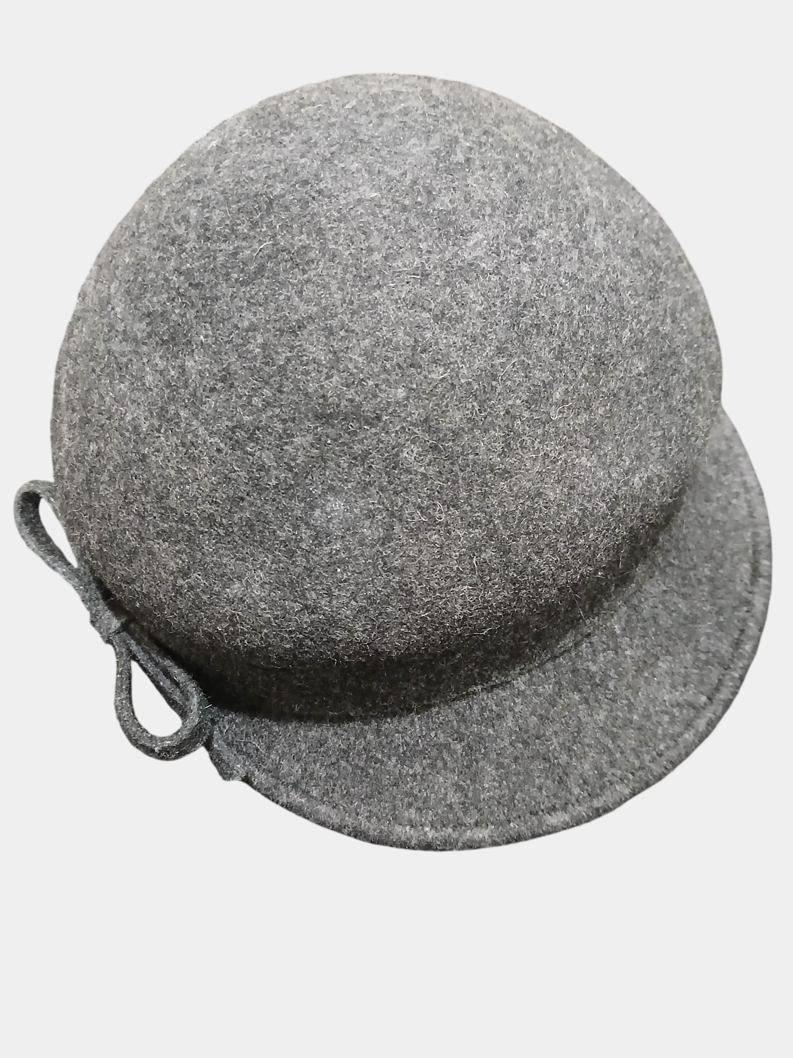 Grey Madison Avenue Wool Felt Winter Cap