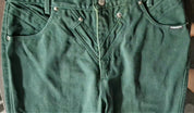 1980-1990 Vintage Roughrider by Circle T - Cut 745 | Size US 17/18 x 36" | Emerald Green