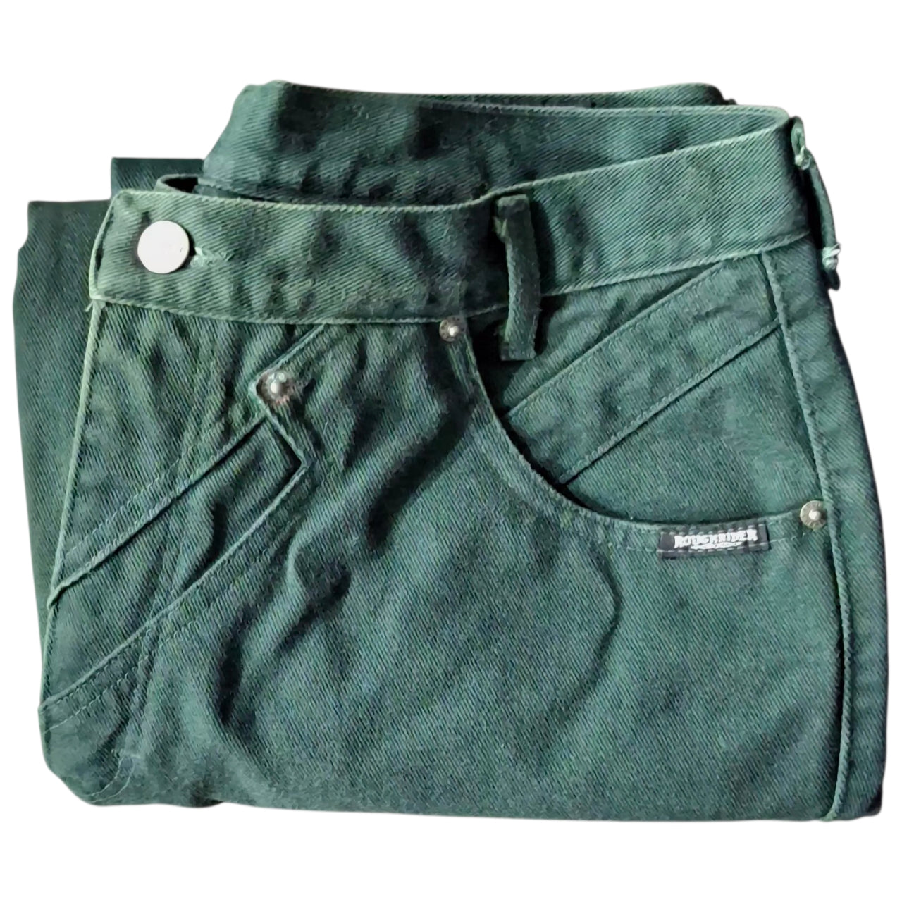 1980-1990 Vintage Roughrider by Circle T - Cut 745 | Size US 17/18 x 36" | Emerald Green