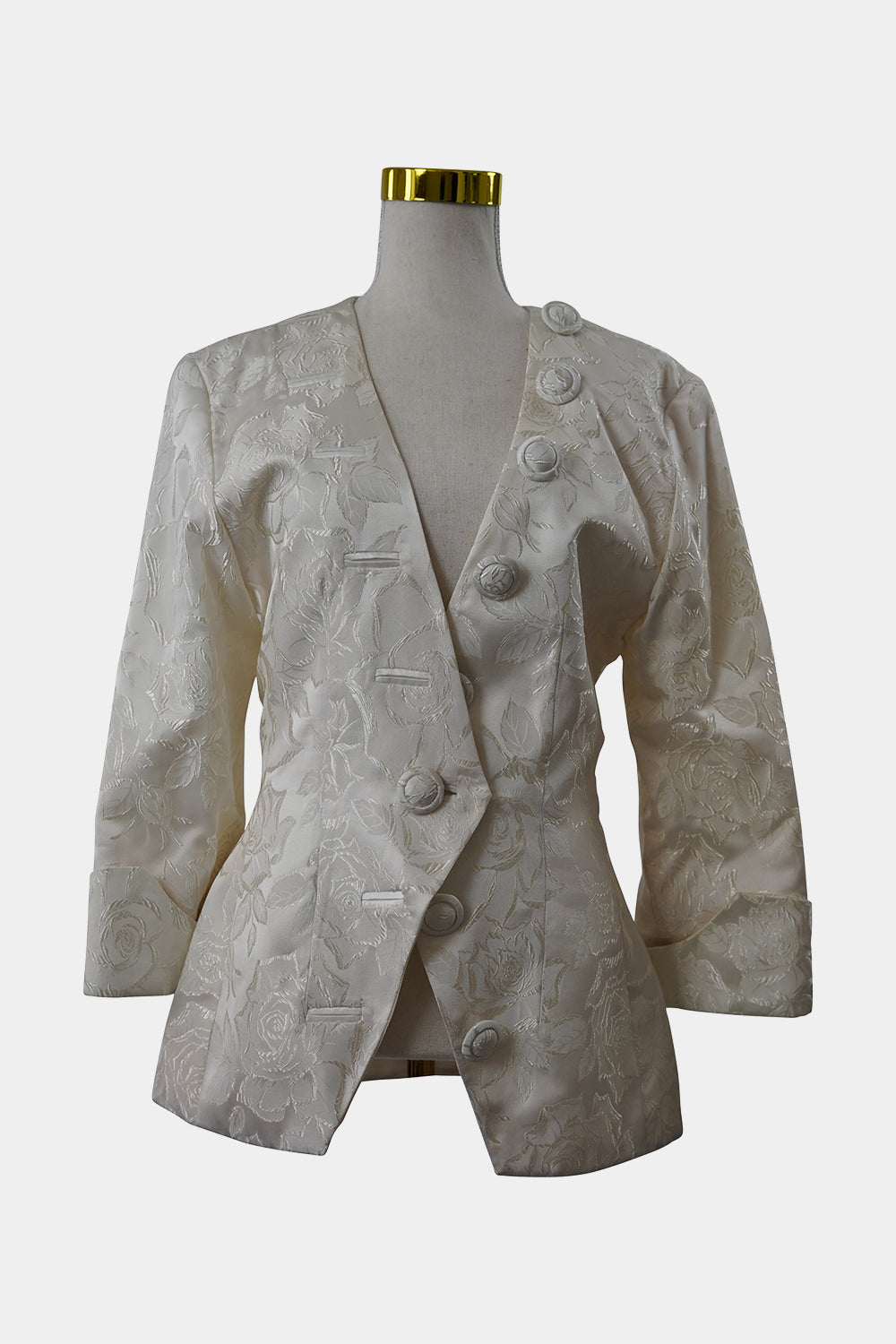 JSK Cream Button Single Breasted Blazer