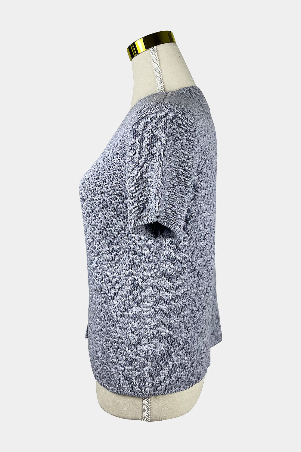 Jones Ny Blue Button Up Knit Top