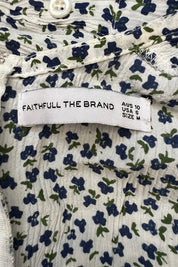Faithfull The Brand White and Blue Dress