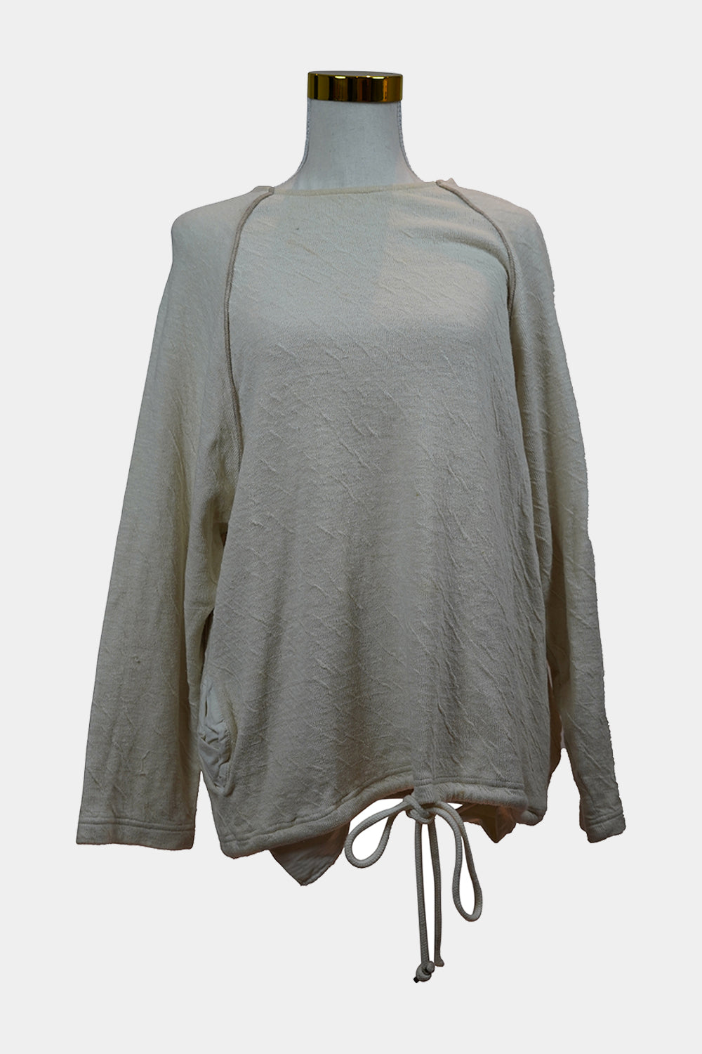 BASSIKE Cream Textured Pull Over