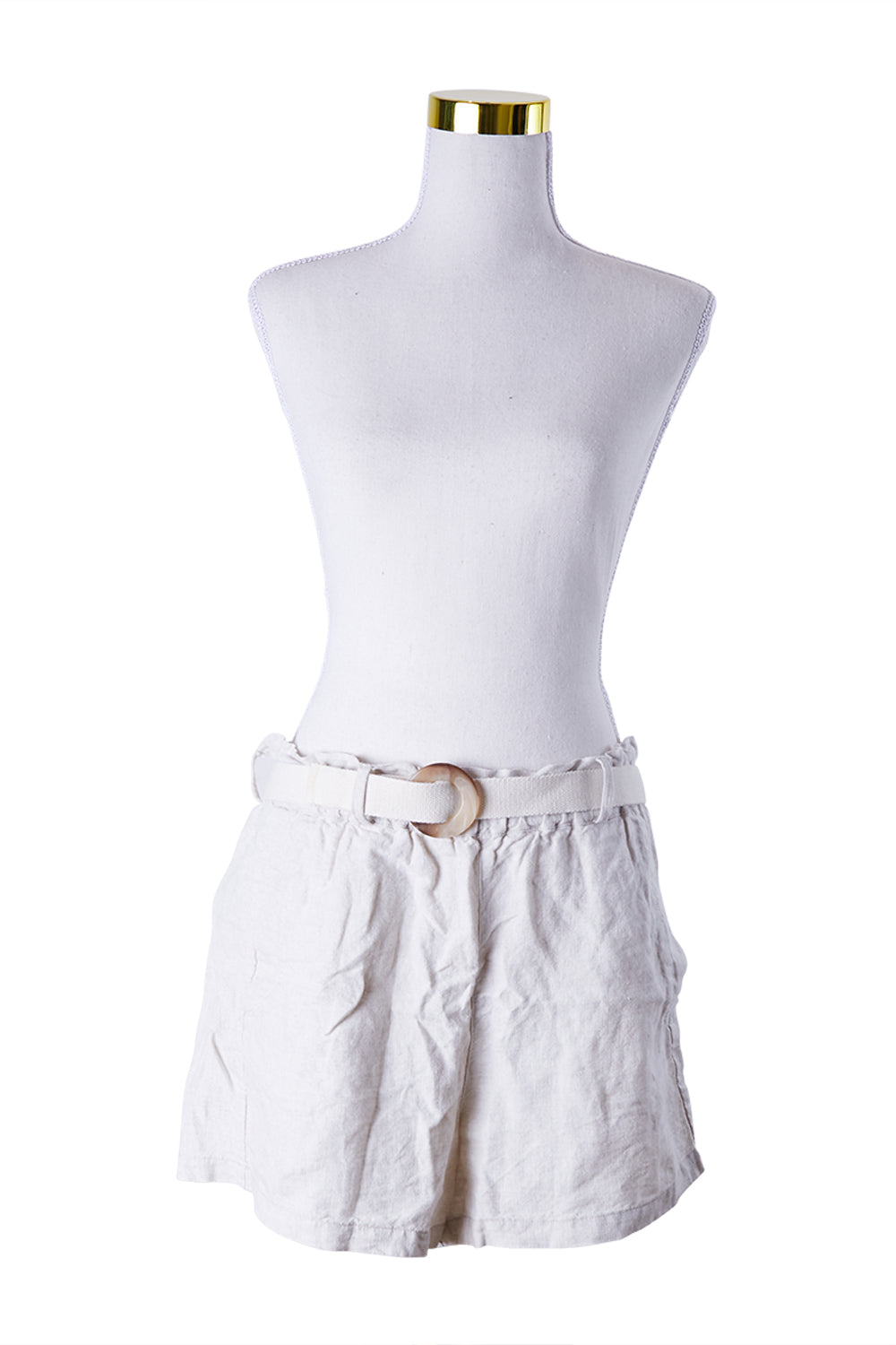 Elka Collective Beige Linen Shorts