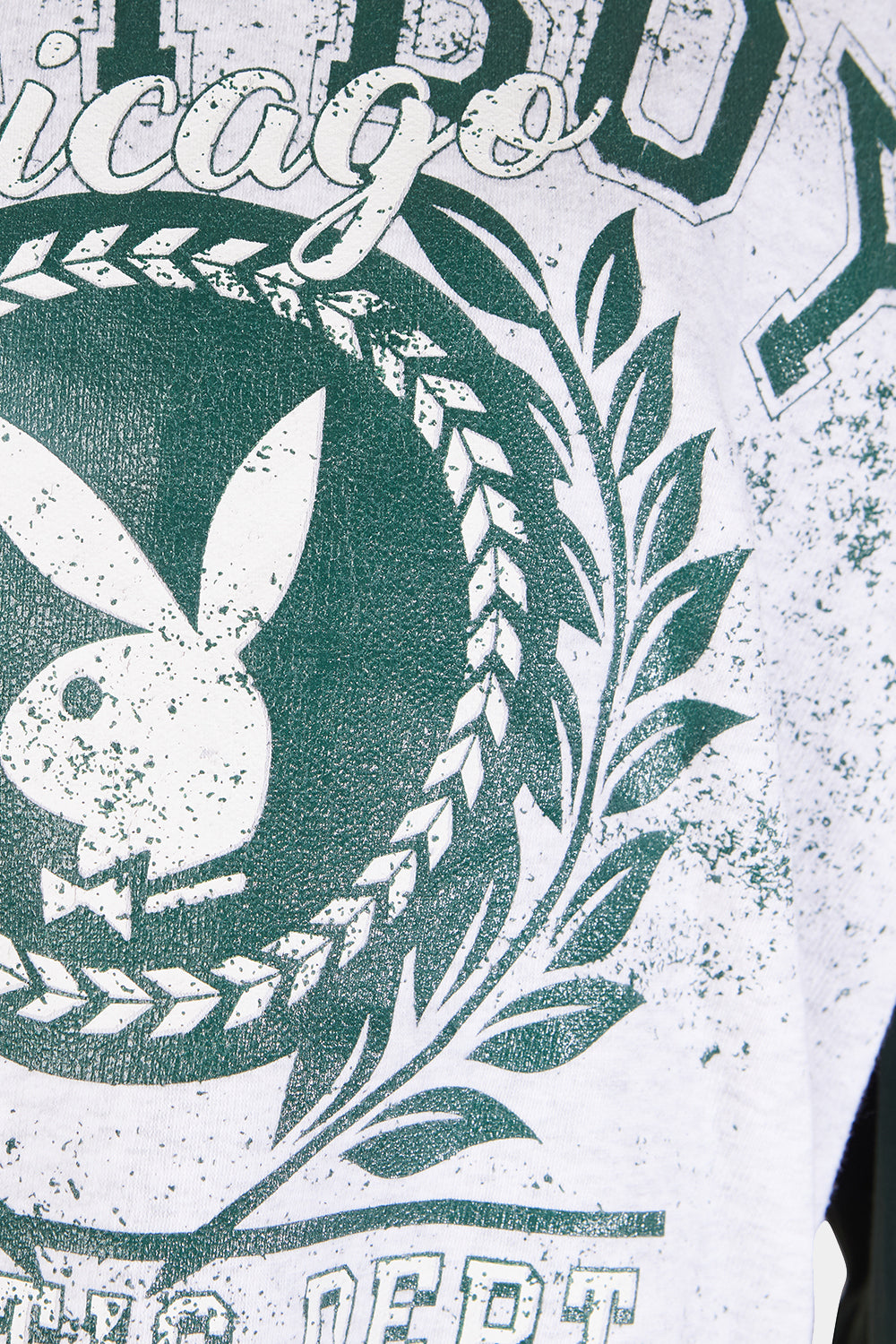 Playboy And Missguided Green, Grey Print High Neck Sweat