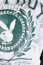 Playboy And Missguided Green, Grey Print High Neck Sweat