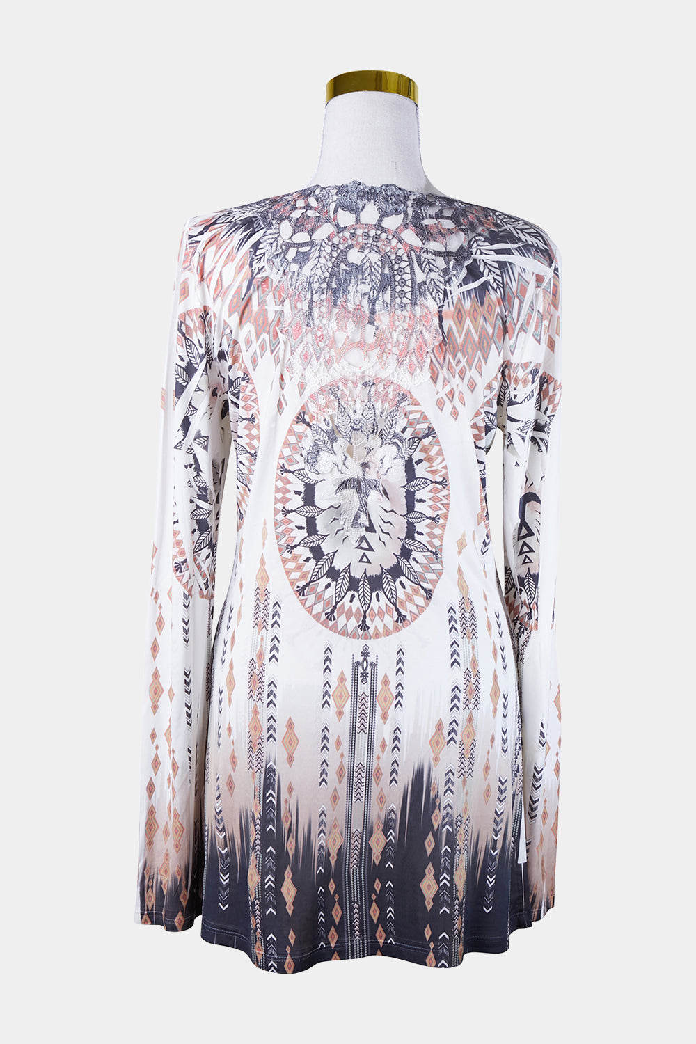 Assorted Brands Pattern Long Sleeve Top