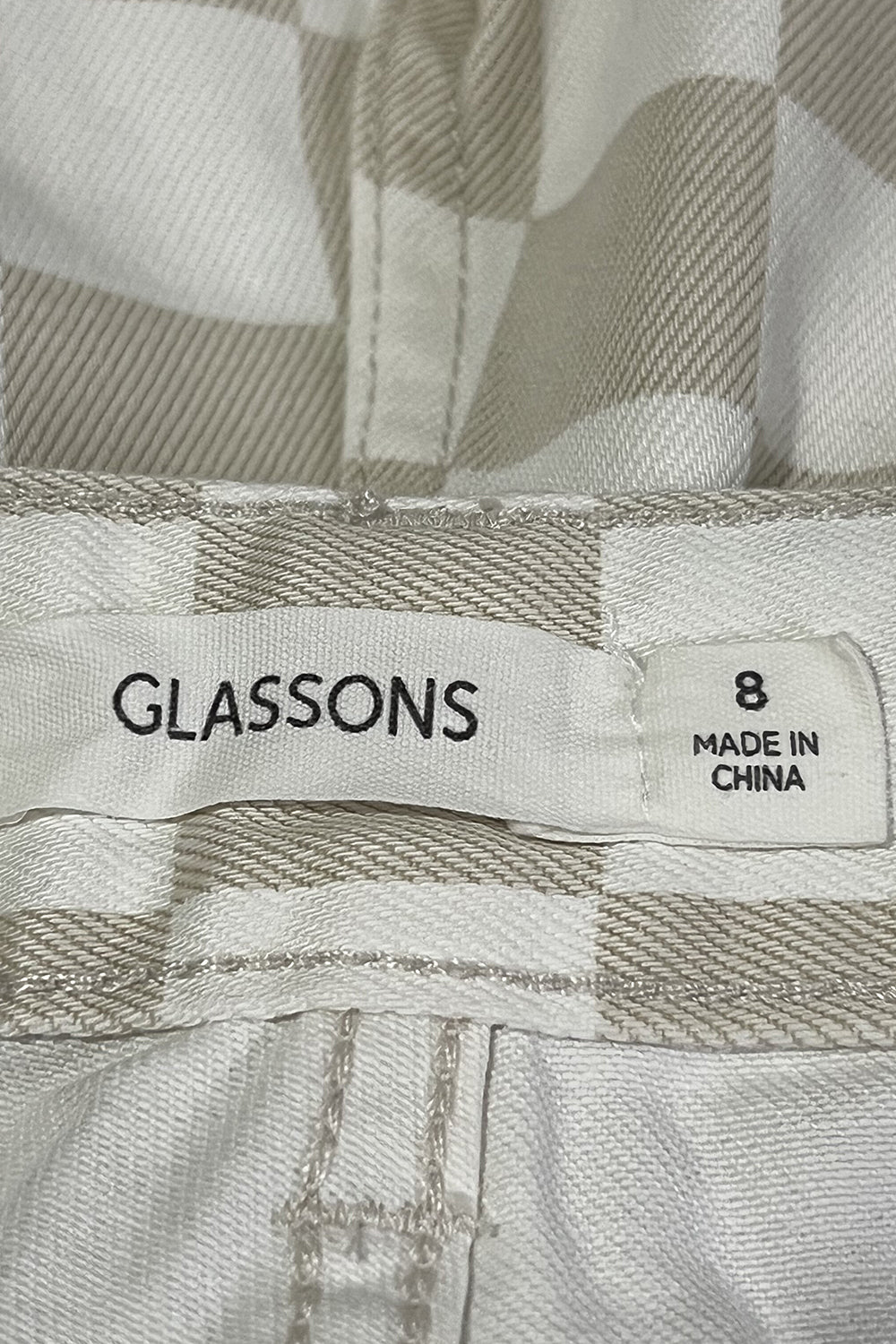 GLASSONS White and Beige Pants